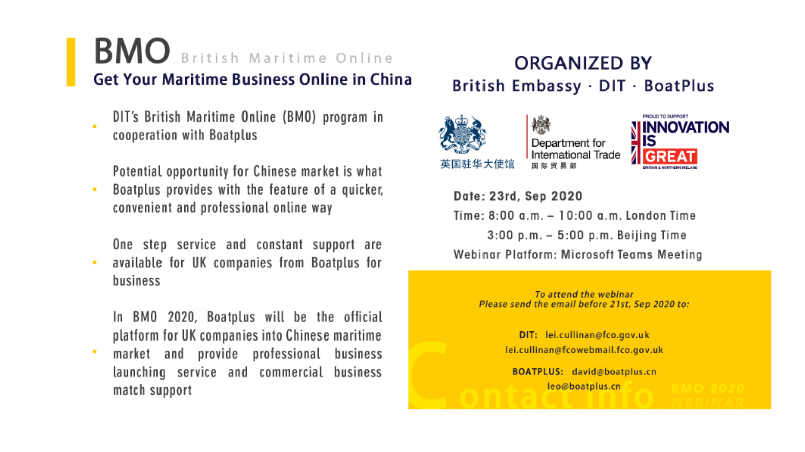 BMO China event